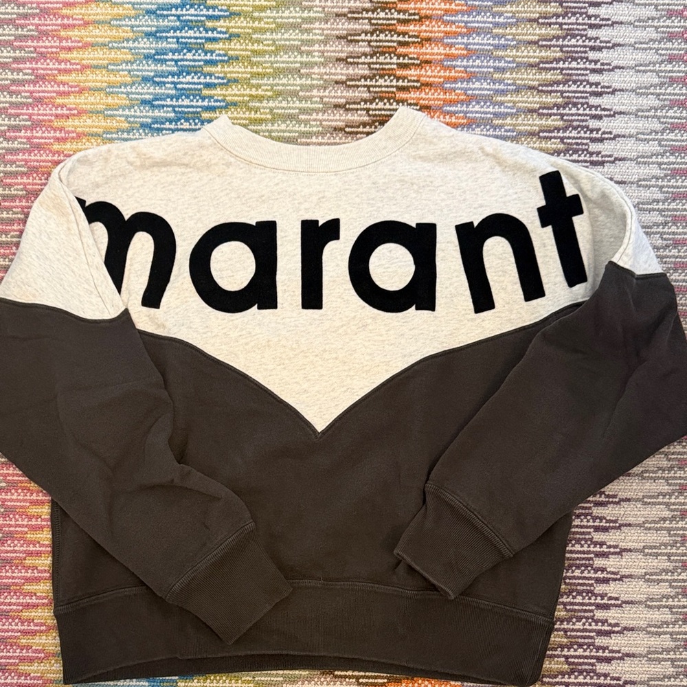 Isabel Marant Étoile “Houston” Logo Colorblock Sweatshirt | Size Small